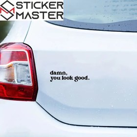Resim Ayna Stickerı | Damn You Look Good Dekoru | Sticker Master - Siyah / 1 Adet 