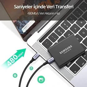 Resim NY Home Type-C To Type-C 100 W Hızlı Şarj ve Data Kablosu 1.5 Metre 