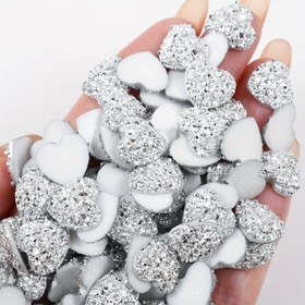 Resim 45 Adet Reçine Kalp Şekilli Taşlar - Parlak Iridesan DIY El Sanatları Dekorasyonu için Kıyafet, Ayakkabı, Çanta, Ayakkabı Süslemeleri | Parlak Tasarım | Çok Yönlü Taşlar, El Sanatları ve Takı Yapımı için Taşlar, Dekoratif Aksesuarlar,Dayanıklı Malzeme,Süsleme Taşları,Moda Tasarımcıları 