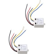 Resim Gajeena 2 Adet Beyaz Plastik Dokunmatik Anahtar, 120v, Metal Gövde Lambalar İçin, Enerji Tasarruflu Ampuller Ve Flüoresanlar, Xd-608 Modeli 