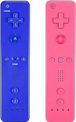 Resim AUFGLO Wii Controller 2 Pack Wii Remote with Silicone Case and Wrist Strap (pink+blue) 