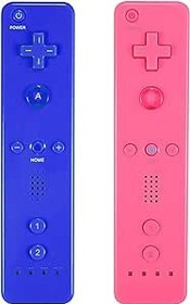 Resim AUFGLO Wii Controller 2 Pack Wii Remote with Silicone Case and Wrist Strap (pink+blue) 