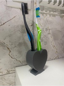 Resim Okpax Diş Fırçalık Ve Diş Macunu Kabı Antrasit 