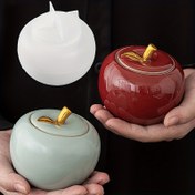 Resim DIY Mum Kavanozları, Takı Saklama Kutuları & Ev Dekoru için Çok Yönlü Silikon Kalıp - Epoksi Reçine, Çimento, Beton, Alçı Kil El Sanatları için Kapaklı 