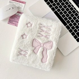 Resim 1 adet A6 Kore Tarzı Peluş Fotoğraf Tutucu, PVC Yıldız ve Kurdele Kartı Bağlayıcı, Yumuşak Takipçi İdol Fotoğraf Albümü Kapak, Mini Gevşek Yapraklı Fotoğraf Organizatörü 