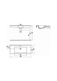Resim Creavit NT120.00000 Set Üstü Lavabo Beyaz 50 x 120 CM 