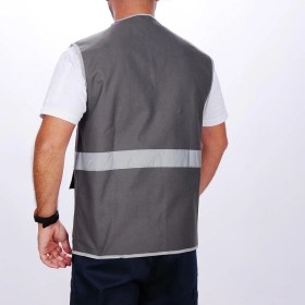 Resim Formteks Işçi Çok Cepli Reflektörlü Alet Yeleği Gri 