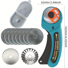 Resim FT145 Döner Kesici 45mm Yuvarlak Bıçaklar Kumaş Deri Kesici El Yapımı DIY Kağıt Kesme Araçları Bilet Kolay Yırtılma Dalgalı Kenar Kesme 
