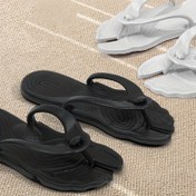 Resim 1 Çift Kadınlar İçin Hafif Katlanabilir Seyahat Terlikleri - Kaymaz Tabanlı Portatif EVA Sandaletler, Banyo, Yüzme ve Otel Kullanımı için Ergonomik Tasarım - Siyah & Beyaz, Her Mevsim Rahatlığı, Yüzmek İçin Ayakkabı | Sade Terlik Tasarımı | Yüksek Kaliteli EVA 