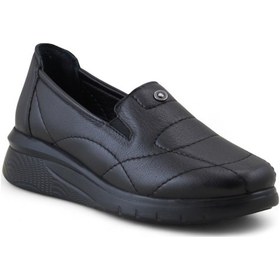 Resim Beety 25ka-555 Hakiki Deri Comfort Kadın Ayakkabı Siyah 