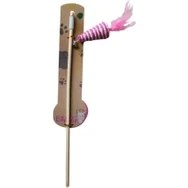 Resim Dodes Petzoom Ahşap Değnekli Tüylü Kedi Oltası 