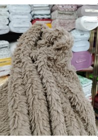 Resim Toskana Peluş Kumaş Koyu Kahverengi 