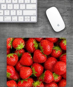 Resim ÇİLEK Baskılı Dikdörtgen Mouse Pad BSKBZR 