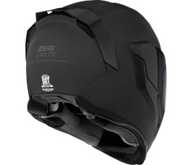 Resim Icon Airflite Dark Kapalı Motosiklet Kaskı Mat Siyah 