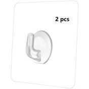 Resim Hfambition 6x6 Cm Yüksek Taşıma Kapasiteli Şeffaf Izsiz Plastik Deliksiz Duvar Kanca, 2 Adet - Duvarları Korumak Ve Küçük Eşyaları Düzenlemek İçin 