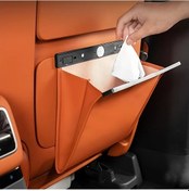 Resim Xuweiwei Orange 1 Adet Manyetik Katlanır Pu Deri Araç Çöp Kutusu Ve Depolama Organizer Büyük Kapasiteli Siyah 