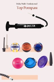 Resim Mayo Denizi Siyah Pompa - Futbol Basketbol Voleybol Hentbol Pilates Topu Şişirme Pompası 