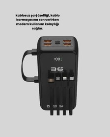 Resim Bfs Yüksek Kapasiteli Powerbank Hızlı Şarj Ve Kablosuz Destekli Çok Renkli 