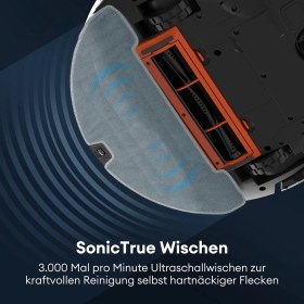 Resim Ultenic D6S Robot Vacuum Cleaner, Vibration Mopping, 3000PA Strong Suction, Super Slim, App Control, 