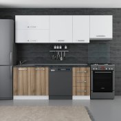 Resim Minar 255 cm Mutfak Dolabı Beyaz Dore 255-D15 