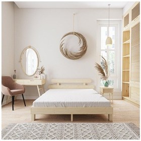 Resim Damla Model Doğal Çam Ahşap Karyola-17 90 x 200 