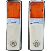 Resim Ahmet Otomotiv (2 Adet) Cadillac Gazetelik Turuncu-Beyaz Çiftcam 12V-24V 