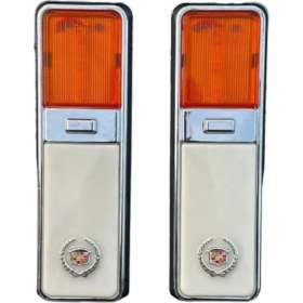 Resim Ahmet Otomotiv (2 Adet) Cadillac Gazetelik Turuncu-Beyaz Çiftcam 12V-24V 