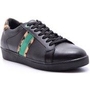 Resim Kadın Leopar Detaylı Deri Sneaker Derimod