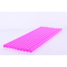 Resim Marka Pembe Ince Mum Silikon - 7.4mmx25cm / 5 Adet 