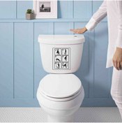 Resim Genel Markalar Espirili Wc Eğitim Tablosu Silüet Klozet Dekoratif Duvar Sticker, Çıkartma 
