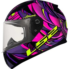 Resim Ls2 Rapıd 2 Athena Siyah-Mor Kask 