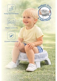 Resim Babyjem Portatif Katlanabilir Lazımlık Soft Gri New Color 
