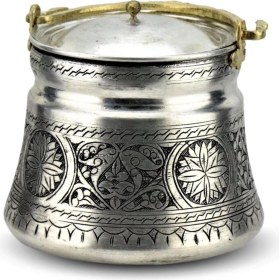 Resim El Işlemeli Gaziantep Bakırdan 3 Lt Yoğurt Kabı, Estetik ve Dayanıklı 