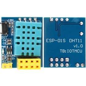 Resim Esp-01s Dht11 Isı Ve Nem Sensörü Modülü Wifi Akıllı Ev Otomasyon Kartı V1.0 