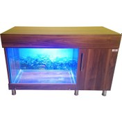 Resim Kanki Pet Akvaryum yandan sumplı TV ünitesi Ceviz 110 cm 