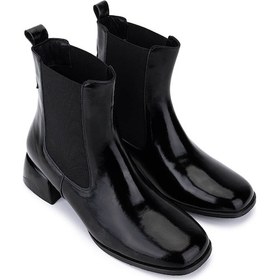 Resim Tamer Tanca Kadın Hakiki Deri Siyah Rugan Topuklu Bot 1120 615 Bn Bot Sk25-26 Sıyah Rugan SİYAH RUGAN 