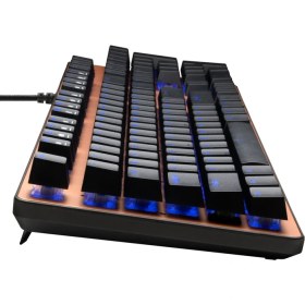 Resim Tuba Toptaş Gamdıas Aura Gk1, USB Kablolu, Ingilizce, Rainbow Backlight, Red Mekanik Switch, Bronz Edition, Gaming Klavye 