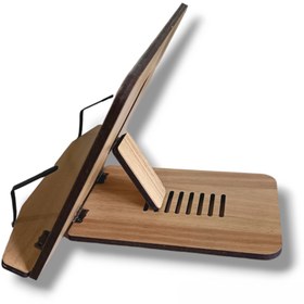 Resim hü ma tasarım ve aksesuar Hüma Ahşap Tablet Telefon Tutucu Ayarlanabilir Kitap Okuma Sehpası Standı Rahle 