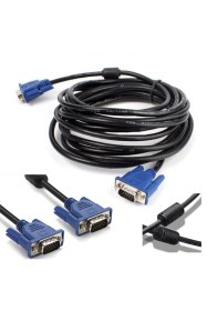 Resim 10 Metre 10m Vga Kablosu Ekran Lcd Monitör Projeksiyon Görüntü Bağlantı Kablosu Çift Filtreli Cabble 001 