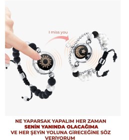 Resim Totwoo Mesafe Bilekliği - Akıllı Dokunmatik Sevgililer Bilekliği 