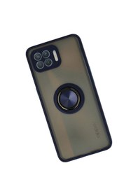 Resim Muratech Newface Oppo Reno 4 Lite Kılıf Montreal Yüzüklü Silikon Kapak - Lacivert 