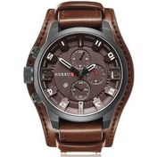 Resim Bosphorusboutique02 Curren M8225 Ask. Deri Bant Erkek Kuvars Saat Siyah/kahverengi, Pratik Hediye Çok Renkli 