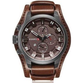 Resim Bosphorusboutique02 Curren M8225 Ask. Deri Bant Erkek Kuvars Saat Siyah/kahverengi, Pratik Hediye Çok Renkli 