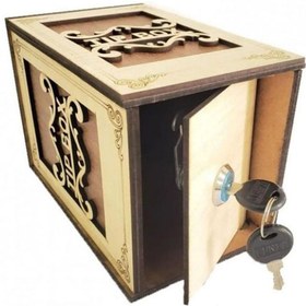 Resim Ahşap Mdf Kumbara Tip Box Kutusu 