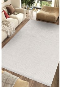 Resim Ecolle Modern Halı Dayanıklı, Yumuşak Dokulu, Dokuma Taban, Tozumaz Krem 