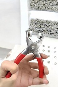 Resim Genel Markalar 4 Uçlu Toka,Giyisi,Takma Aleti Metal Çıt Çıt Makinası Dört Kademe Vuruş Plastik Pense 