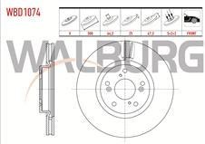 Resim HONDA ACCORD 08=> ÖN FREN DİSKİ 5 BIJON 300MM (WALBURG) 