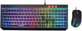 Resim Rampage KM-R57 Seraphic Siyah RGB Aydınlatmalı Q Oyuncu Multmedia Klavye ve 12800 DPI Mouse Gaming Set 