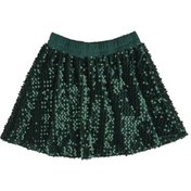 Resim Pullu Kloş Etek Yeşil 