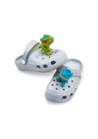 Resim Denokids Erkek Çocuk Terlik Cross Bantlı Gri 3d Dinozor Plaj Günlük Terlik Renkli 